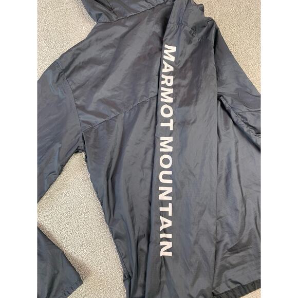 Marmot Jacket Windbreaker Black Lightweight Size Small Flawed - Picture 6 of 11